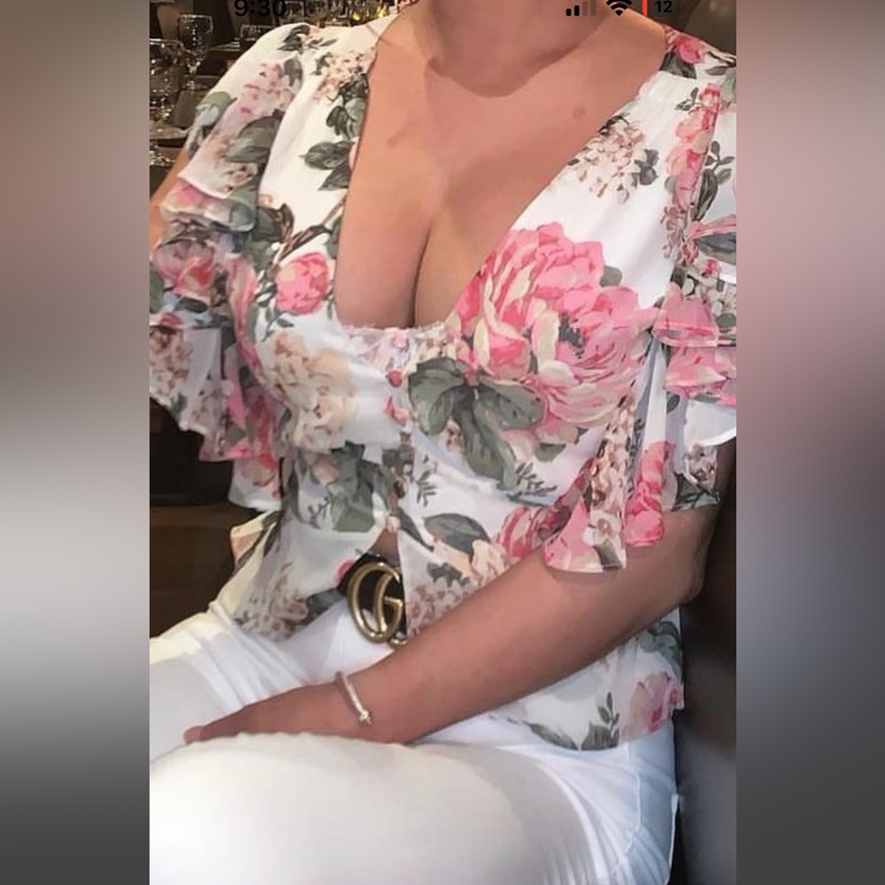 Divine heritage floral blouse